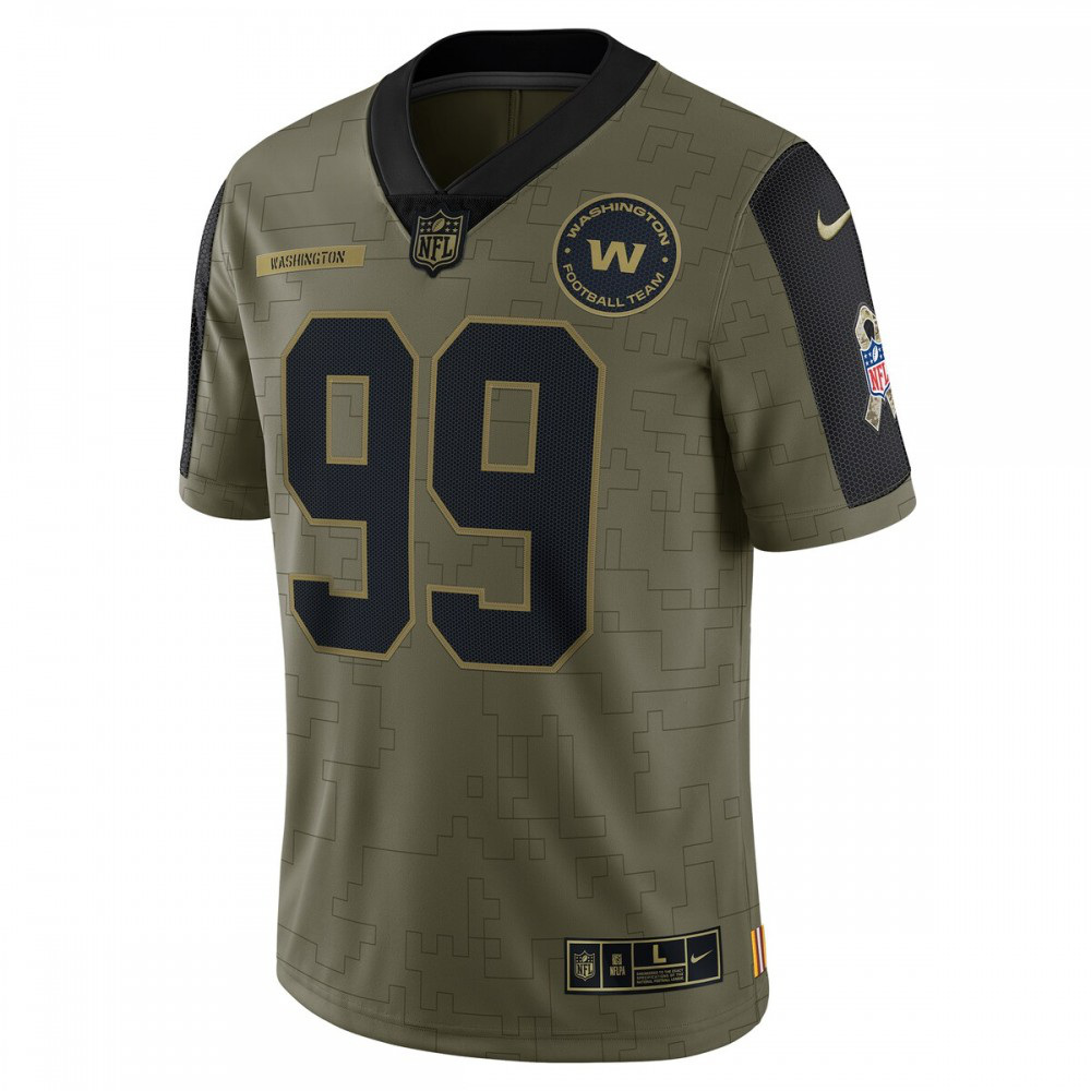 Chase Young Washington Football Team Nike 2021 Salute To Service Limited Player Jersey - Olive-GridironStore